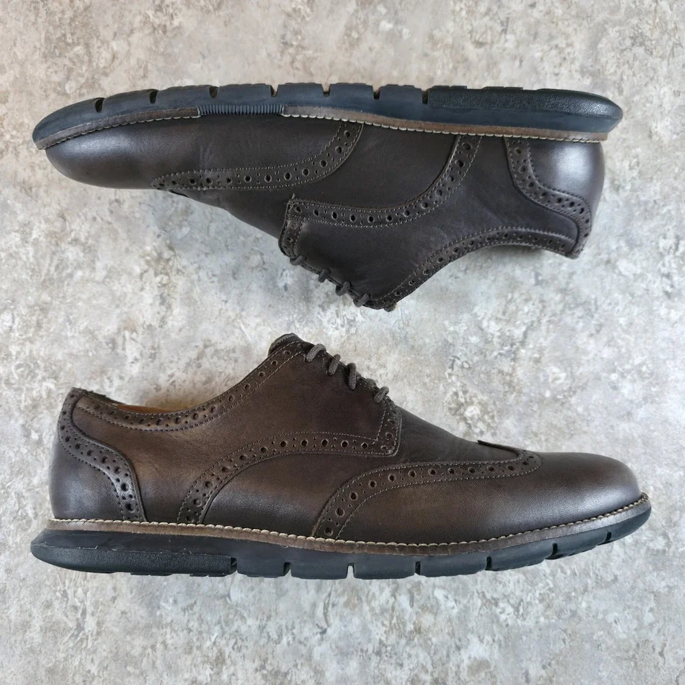 Cole Haan Grandsprint II Shoes Mens 9.5 M Brown Leather Wingtip‎ Grand OS C12697